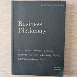 Swedish-English English-Swedish Business Dictionary - Svensk-Engelsk Ordbok EUC